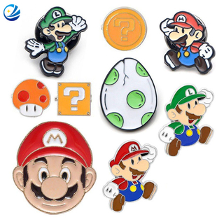 Reversbadges Labels Groothandel Super Mario Cartoon Anime Pin Mario Bros Ema Pins Super Mario Metal Pin voor Souvenir