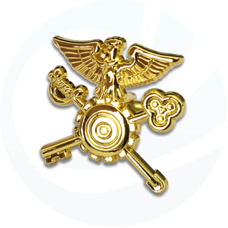 bronzen mini gouden militaire politiebadge